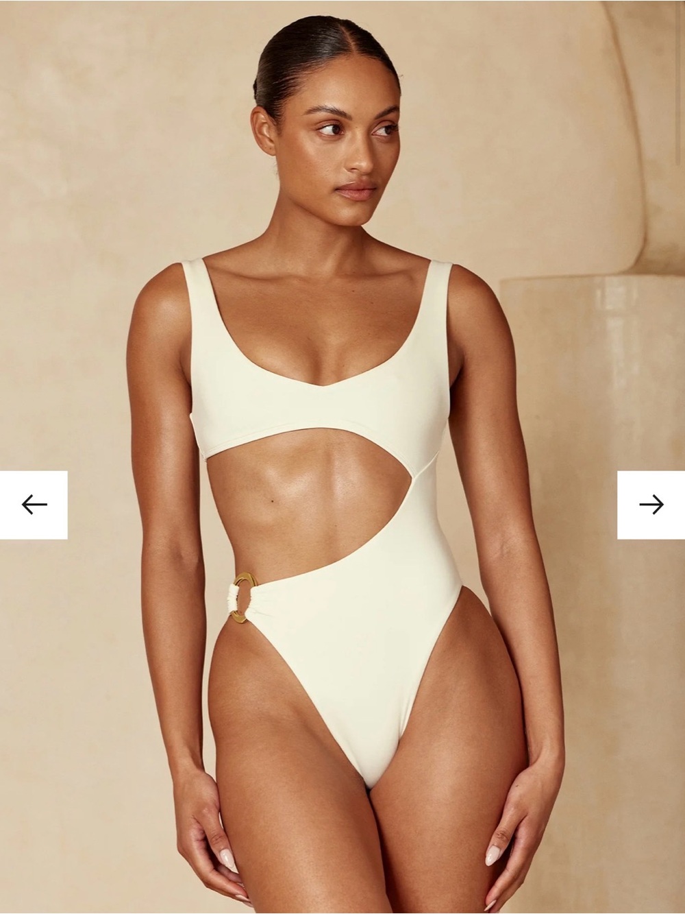 NEW Monday Swimwear St. Barry’s Cutout One-Piece with Gold Ring